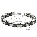 Ατσάλινο Βραχιόλι Καδένα Δίχρωμο 0.8MM