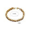 Ατσάλινο Βραχιόλι Με Δίχρωμη Αλυσίδα 50mm