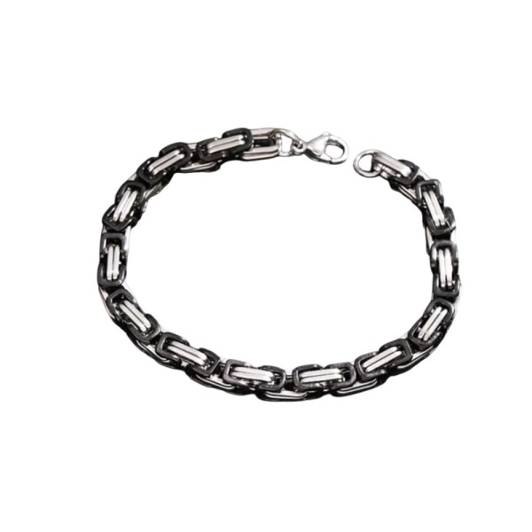 Ατσάλινο Βραχιόλι Με Δίχρωμη Αλυσίδα 50mm